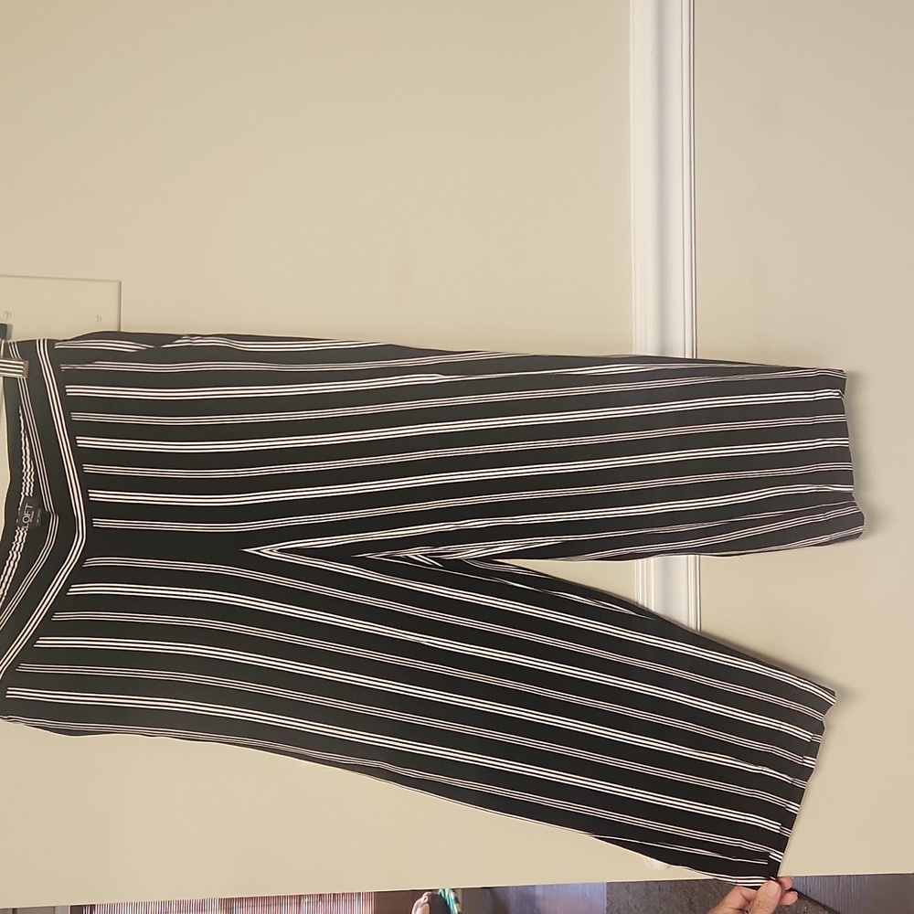 LOFT Black and White Striped Garment
